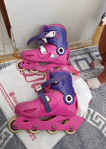 34 Beden pembe Renk Renkli Pembe Çocuk Patenleri