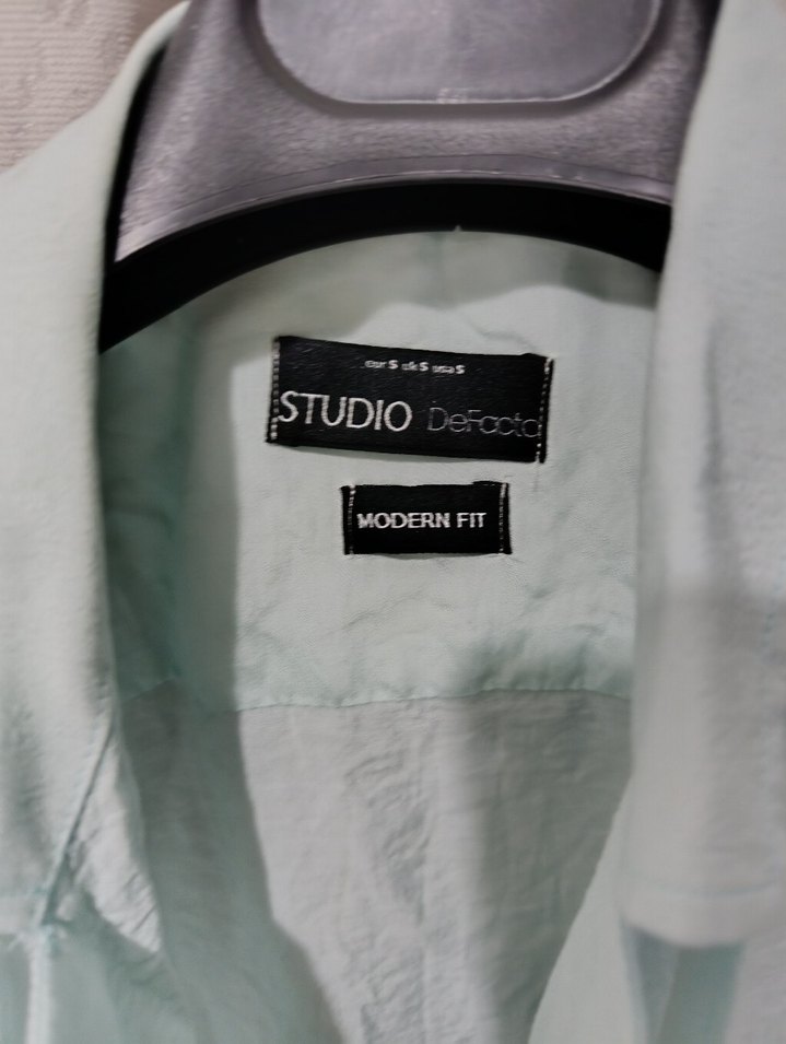 Gri Pastel Kısa Kollu Erkek Gömlek - Görsel 3