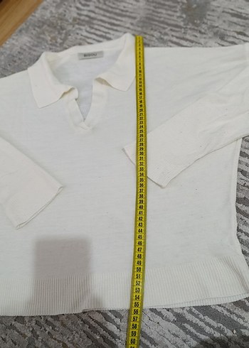 Beyaz Pamuklu  Polo kazak - Görsel 2