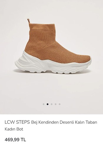 Converse LCW STEPS Bej Örgü Kalın Taban Kadın spor ayakkabı