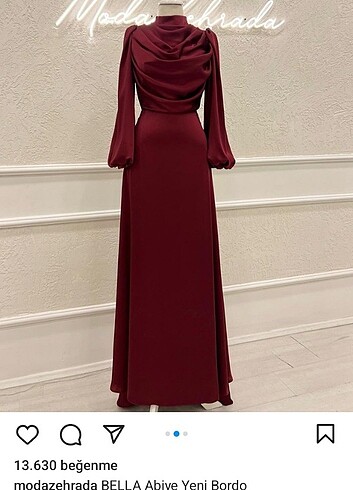 Bordo tesettür abiye