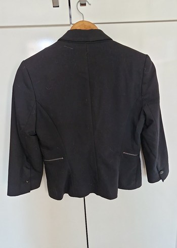 36 Beden Düğmeli Siyah Kadın Blazer Ceket