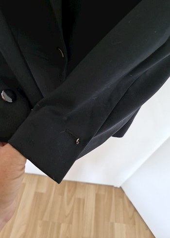 36 Beden siyah Renk Düğmeli Siyah Kadın Blazer Ceket
