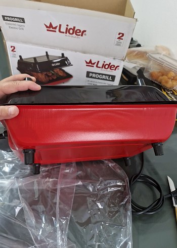 Kırmızı Lider Progrill Elektrikli Izgara