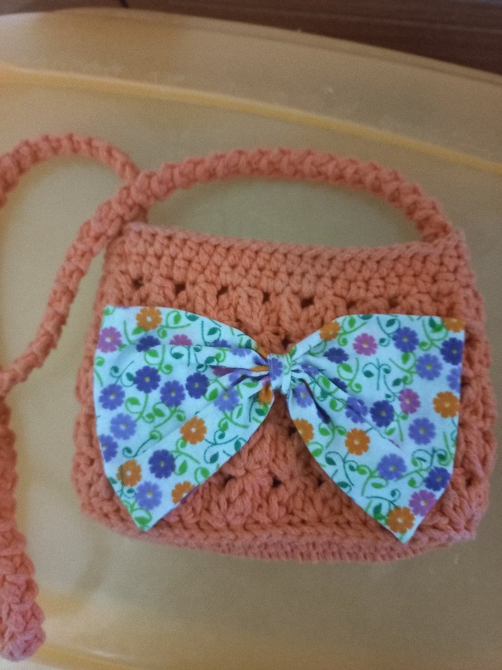 Çiçek Desenli Fiyonk Detaylı Bohem Kız Çantası - Görsel 2