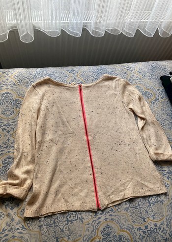 m Beden ten rengi Renk Kadın Triko Uzun Kollu Bluz