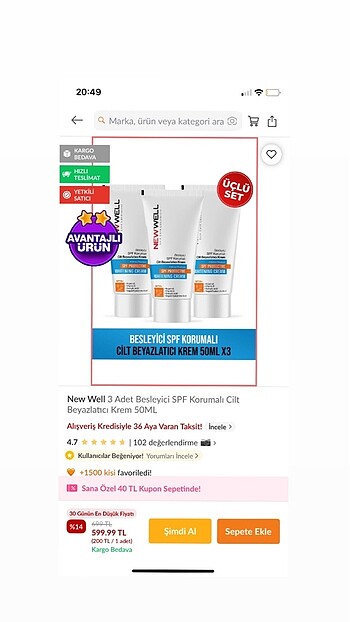 New Well Newwell beyazlatıcı krem