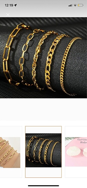 Diğer Kadın 5li Gold bileklik set