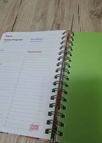 Çiçek Desenli Renkli Spiralli  Planlama Defteri - Görsel 5