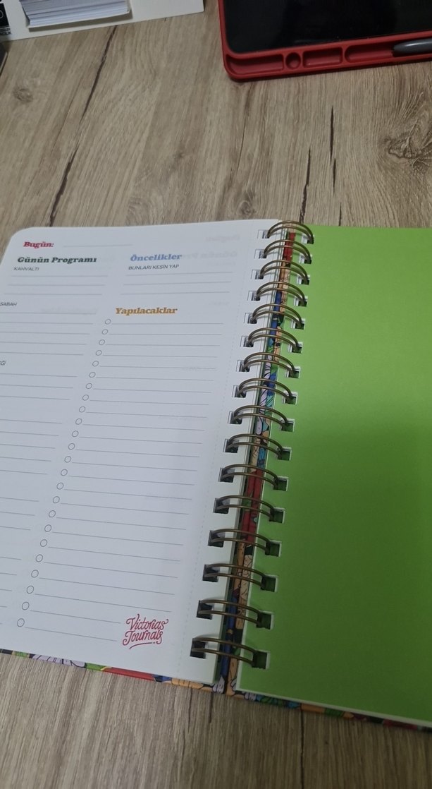 Çiçek Desenli Renkli Spiralli  Planlama Defteri - Görsel 5