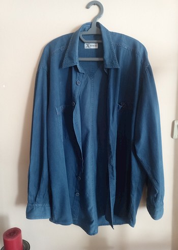 l/xl Beden mavi Renk Erkek Lacivert Denim Gömlek