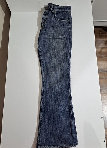 xs Beden mavi Renk vintage düşük bel bootcut jean