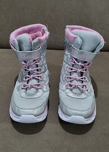 Skechers SCHEKERS BOT 32 NUMARA GRİ PEMBE
