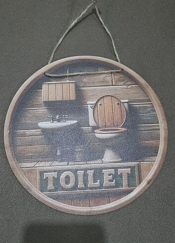 TABLO AHŞAP WC BANYO 20X20