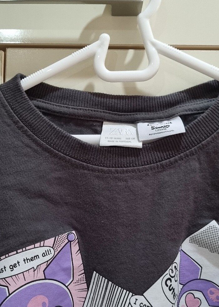 ZARA KUROMİ ANTRASİT TİŞÖRT 11-12 YAŞ - Görsel 2