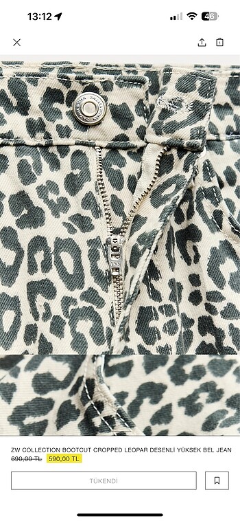 Zara leopar desenli pantolon
