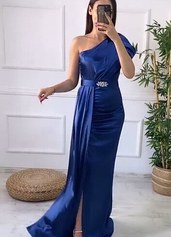 l Beden yeşil Renk Gece elbisesi