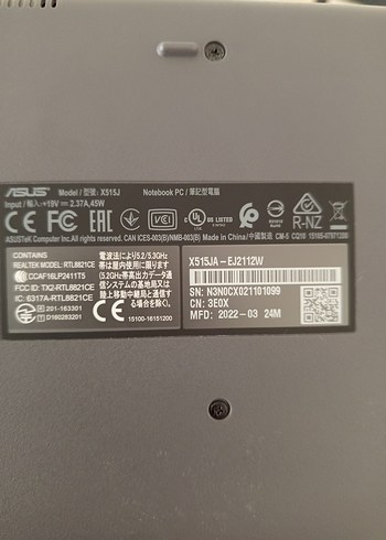 Asus i3 12 gb Ram 512 ssd wimdows home 11 laptop notebook - Görsel 5