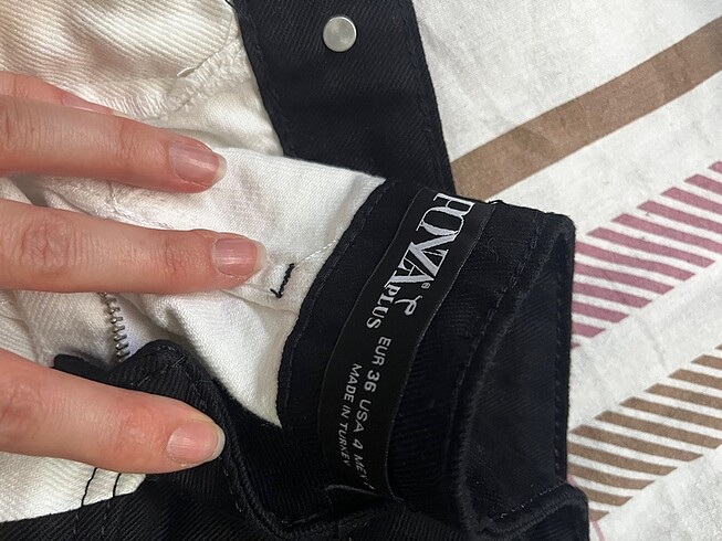 Siyah beyaz jean - Görsel 2