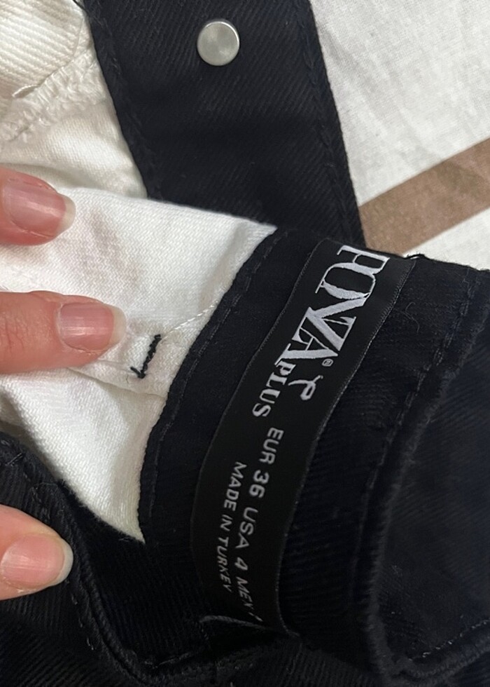 Siyah beyaz jean - Görsel 2