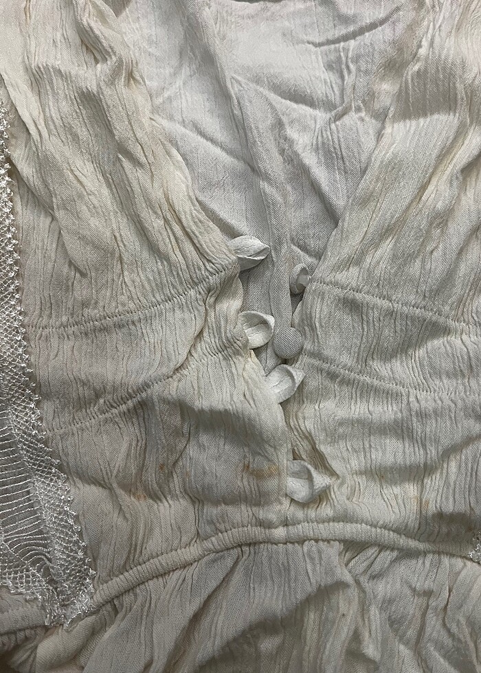 Beyaz bikini üstü elbise / pareo - Görsel 3