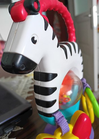 Renkli Zebra fisher price mama sandalyesi oyuncağı