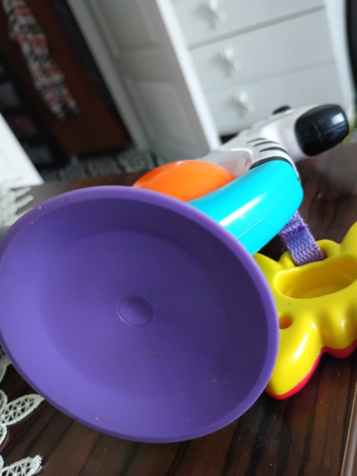 Renkli Zebra fisher price mama sandalyesi oyuncağı - Görsel 5