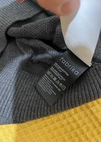m Beden gri Renk Fabrika M beden sıfır Gri Örgü Bisiklet Yaka Erkek Kazak