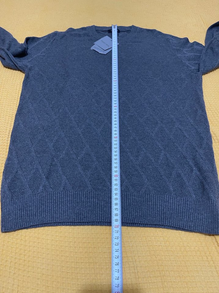 Fabrika M beden sıfır Gri Örgü  Bisiklet Yaka Erkek Kazak - Görsel 5