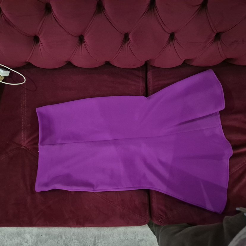 Mor Drapeli Uzun Kadın Etek - Görsel 2