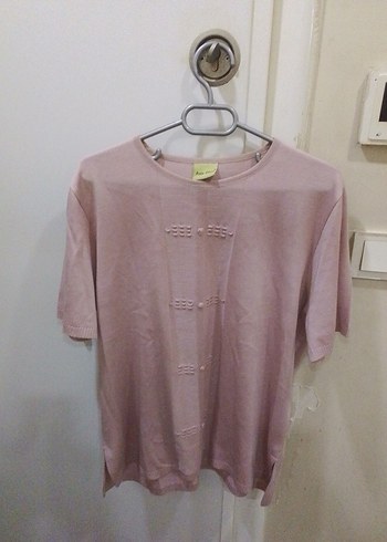 Pembe Uzun Örgü Kadın Hırka - Görsel 3