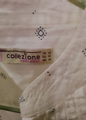 Kadın Beyaz Keten Düğmeli Gömlek - Görsel 4