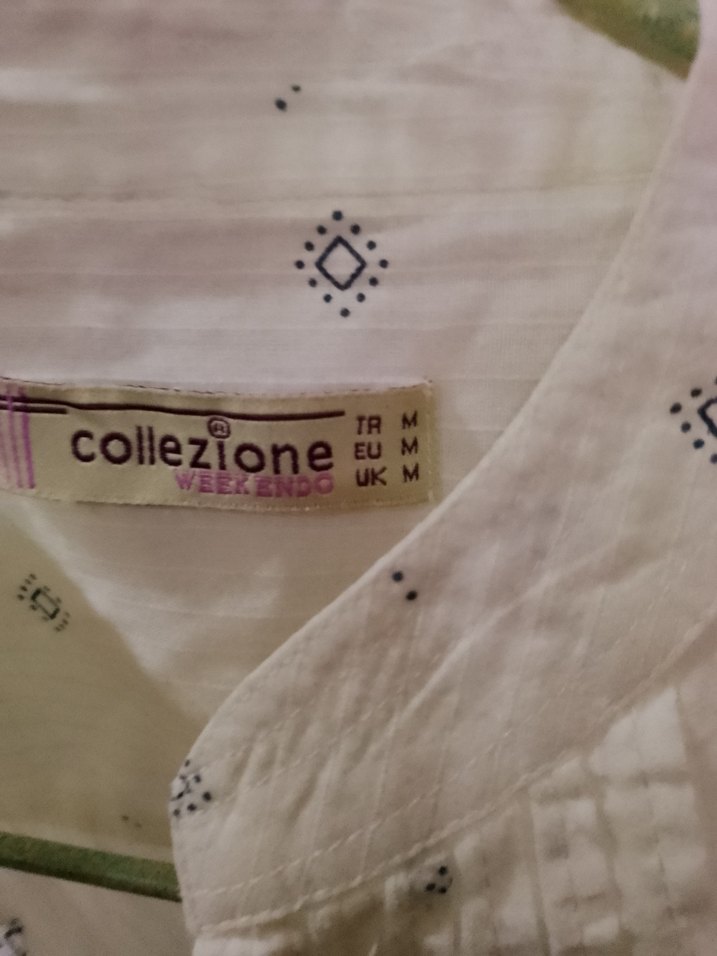 Kadın Beyaz Keten Düğmeli Gömlek - Görsel 4