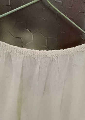 Şile bezi Beyaz Bohem Uzun Kollu Bluz - Görsel 5