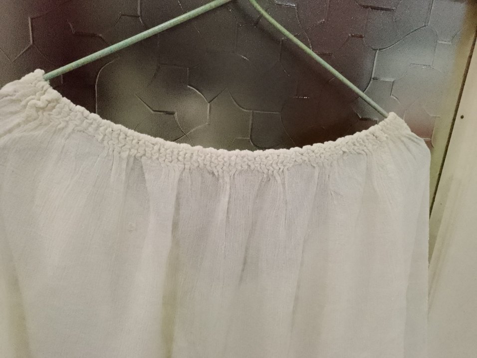 Şile bezi Beyaz Bohem Uzun Kollu Bluz - Görsel 5