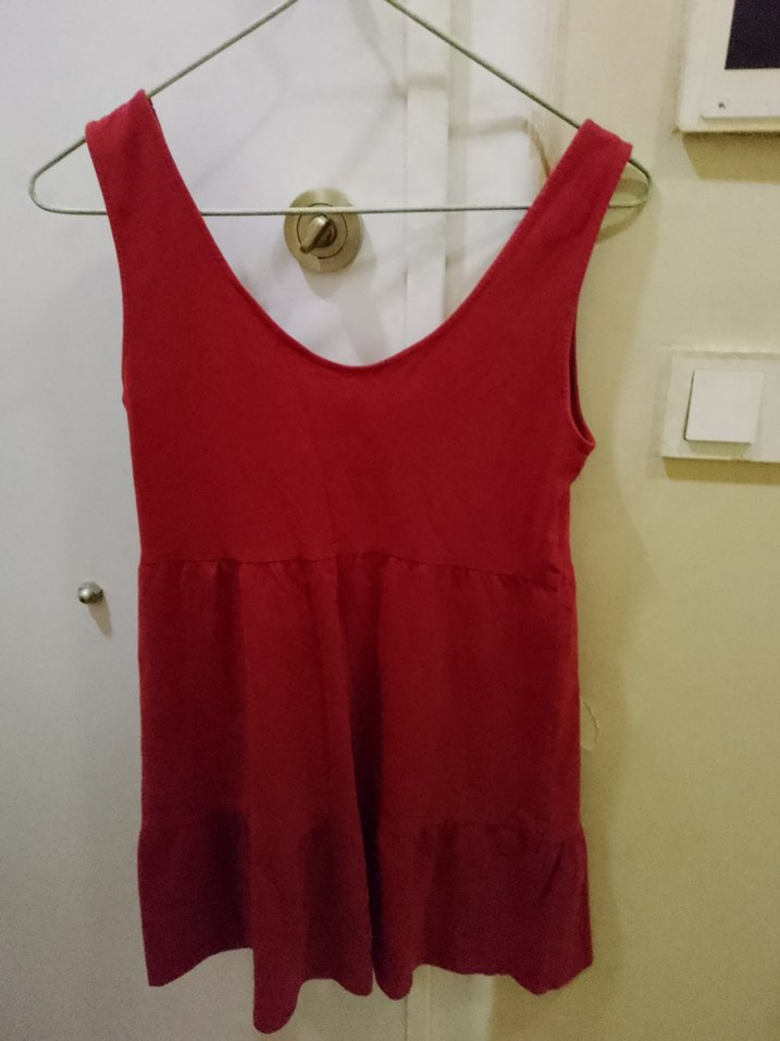 Kolsuz Kırmızı elbise - Görsel 2