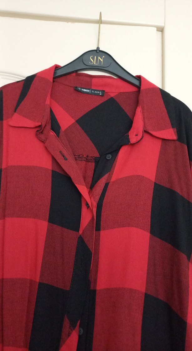 Kırmızı Siyah Ekose Gömlek - Görsel 2