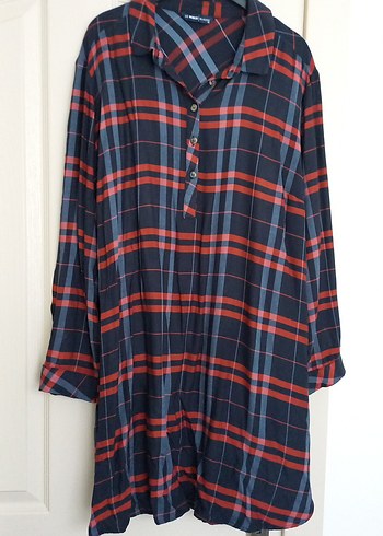 Kadın Çok Renkli Kareli Düğmeli Gömlek - Görsel 2