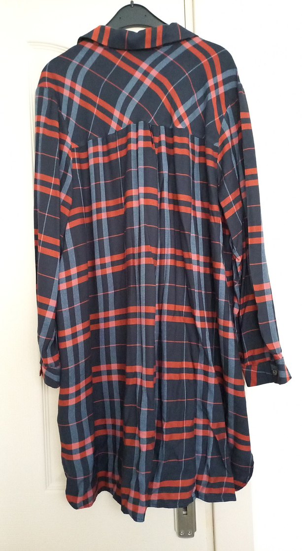 Kadın Çok Renkli Kareli Düğmeli Gömlek - Görsel 4