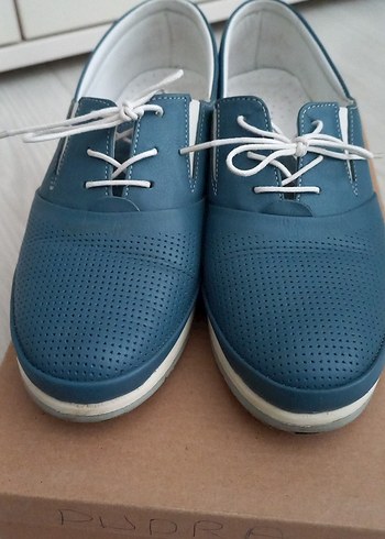 Mavi Dolgu Topuklu Günlük Kadın Ayakkabı - Görsel 3