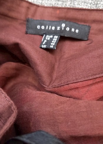 Kırmızı Desenli Pilili Midi  Etek - Görsel 4