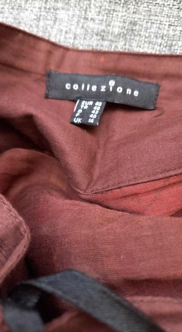 Kırmızı Desenli Pilili Midi  Etek - Görsel 4