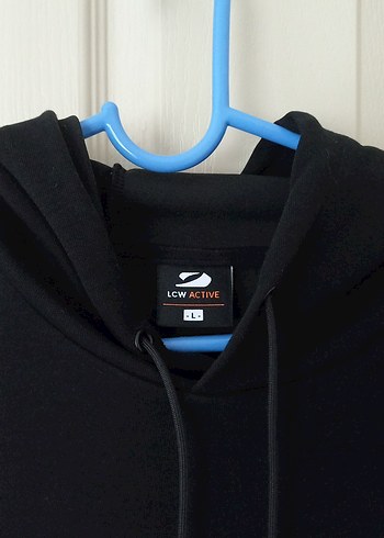 Erkek Siyah Gri Kapüşonlu Sweatshirt - Görsel 2