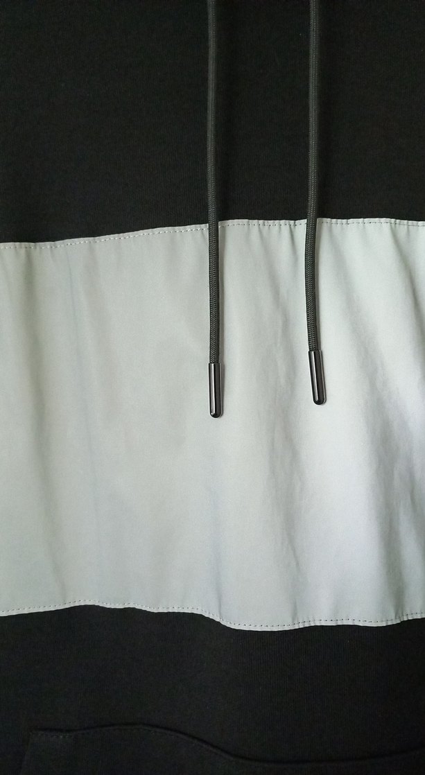 Erkek Siyah Gri Kapüşonlu Sweatshirt - Görsel 3