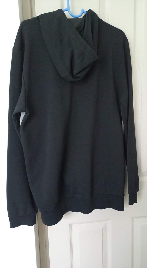 Erkek Siyah Gri Kapüşonlu Sweatshirt - Görsel 5