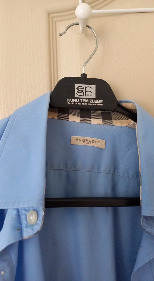 Mavi Pamuklu Uzun Kollu Erkek Gömlek - Görsel 2