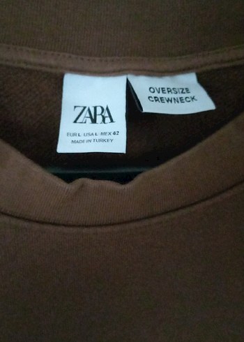 Kahverengi, Uzun Kollu, Salaş Kadın Sweatshirt - Görsel 2