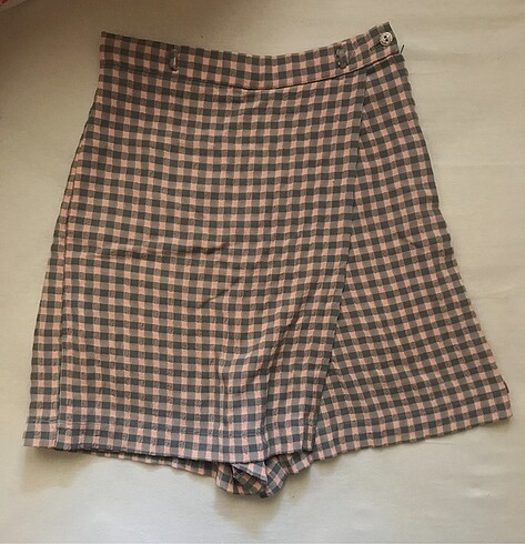 Ekoseli vintage sort etek