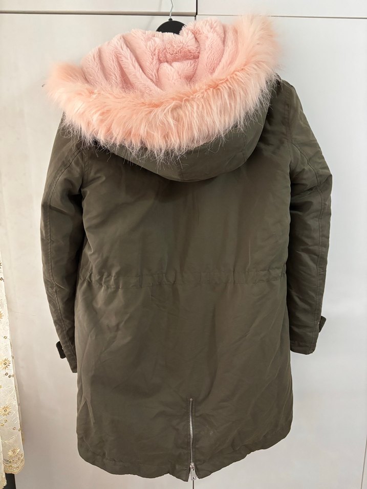 Mango kürklü uzun mont - Görsel 4