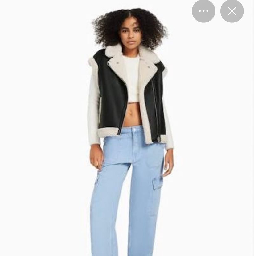 Bershka Kürklü Deri Kadın Yelek - Görsel 5